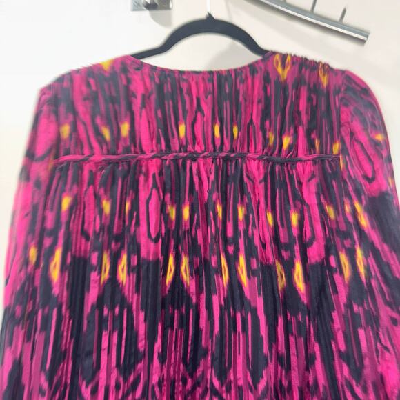 Marie Oliver Silk Top- 100% Silk Boho Print Blouse - Picture 8 of 15